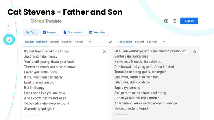 google translate lagu